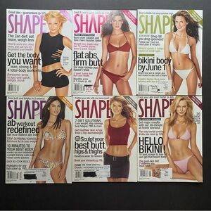 Lot of 6 Shape Magazines from 2002 and 2001